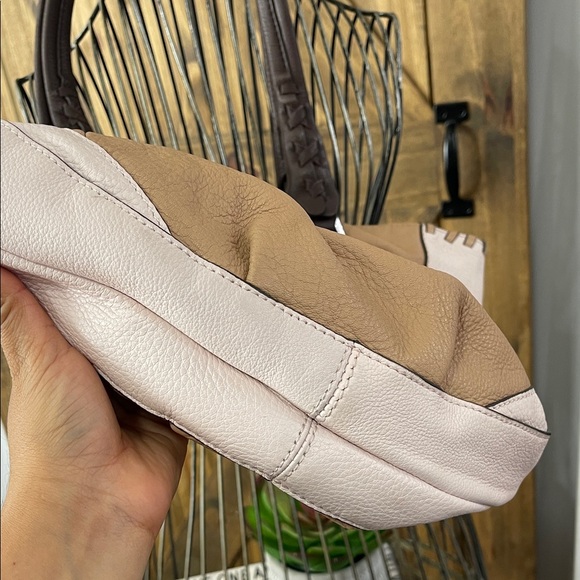 orYANY Large Brown Soft Leather W/Pink Sides Dark Brown Straps. - Picture 11 of 13